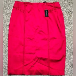 NWT-White House Black Market Vibrant Red Pencil Skirt